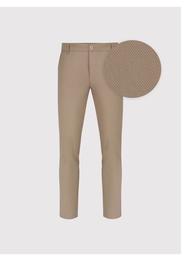 Pako Lorente - PAKO LORENTE – Beżowe spodnie męskie. Kolor: beżowy. Materiał: bawełna, elastan. Sezon: wiosna