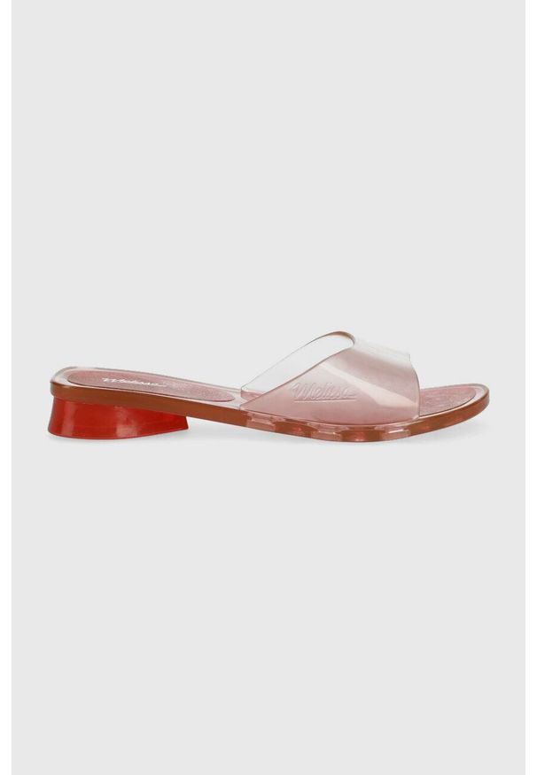 melissa - Melissa klapki MELISSA THE REAL JELLY KIM AD damskie kolor różowy M.33746.AK606. Kolor: różowy. Materiał: materiał, guma. Wzór: gładki