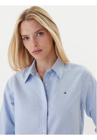 TOMMY HILFIGER - Tommy Hilfiger Koszula WW0WW46111 Błękitny Relaxed Fit. Kolor: niebieski. Materiał: bawełna #3