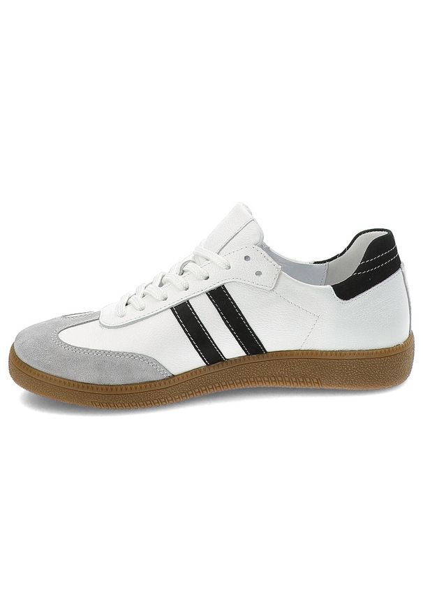 Białe Sneakersy Armodo Stylowe Sportowe Obuwie Damskie. Okazja: na spacer. Zapięcie: pasek. Kolor: biały. Materiał: guma, skóra. Styl: sportowy, elegancki