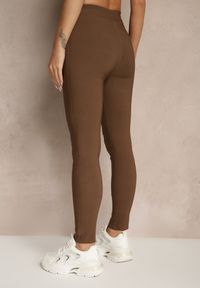 Renee - Brązowe Spodnie z Bawełną i Sznurowaniem Purrena. Okazja: na co dzień. Kolor: brązowy. Materiał: bawełna. Styl: casual, elegancki #5
