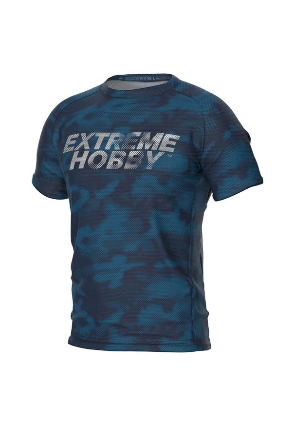 Koszulka Techniczna Sportowa Męska EXTREME HOBBY DOTTED. Kolor: niebieski. Materiał: elastan, poliester. Długość rękawa: krótki rękaw. Długość: krótkie. Sport: fitness, kolarstwo