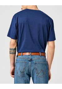 Wrangler - WRANGLER MĘSKI PASEK SKÓRZANY LEATHER BELT COGNAC 112358070 PREMIUM W0N7014672. Materiał: skóra. Wzór: paski. Styl: klasyczny #4