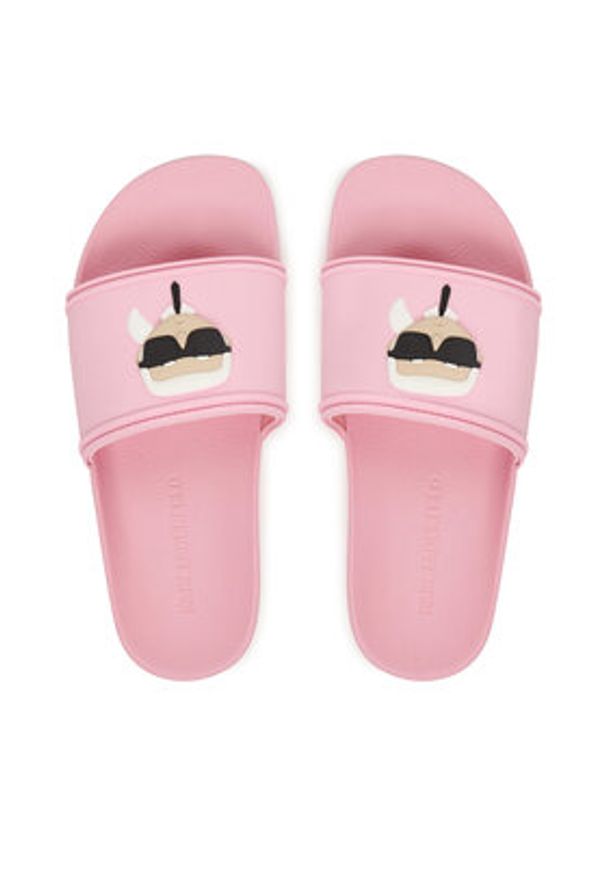 Karl Lagerfeld - KARL LAGERFELD Klapki KL80905C Różowy. Kolor: różowy. Materiał: syntetyk