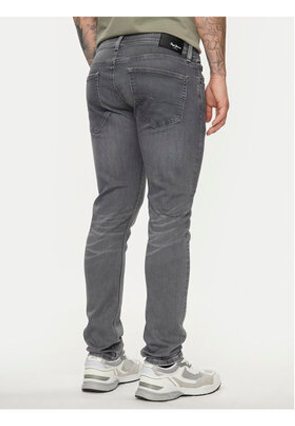 Pepe Jeans Jeansy PM207389 Szary Slim Fit. Kolor: szary