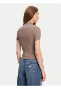 Guess Sweter W5YR04 Z0040 Brązowy Regular Fit. Kolor: brązowy. Materiał: syntetyk #2