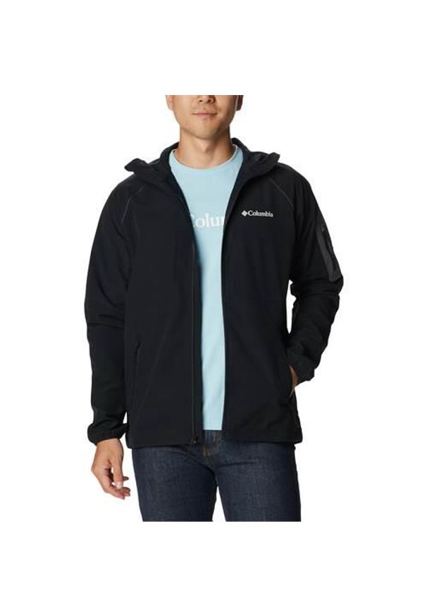 columbia - Kurtka Sportowa Z Kapturem Męska Columbia Tall Heights Softshell. Typ kołnierza: kaptur. Kolor: czarny. Materiał: softshell