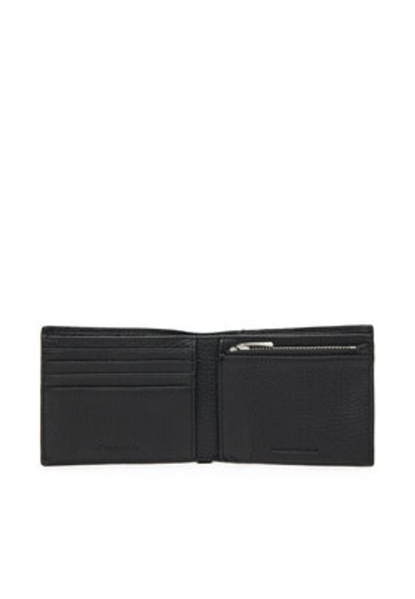 Calvin Klein Duży Portfel Męski Ck Leather Billfold W Zip Coin LV04D1028G Czarny. Kolor: czarny. Materiał: skóra