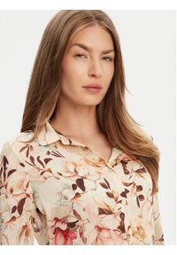 Guess Koszula W5YH0X WDW82 Beżowy Regular Fit. Kolor: beżowy. Materiał: syntetyk
