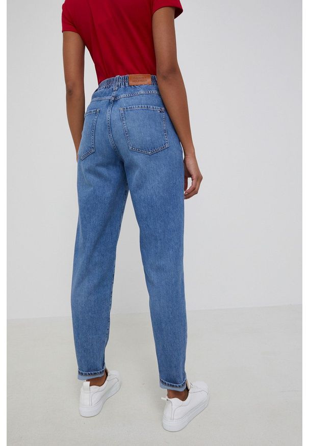 TOMMY HILFIGER - Tommy Hilfiger Jeansy damskie high waist. Stan: podwyższony. Kolor: niebieski