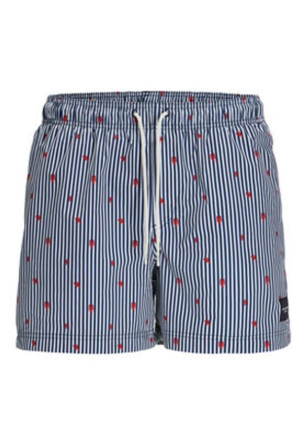 Jack & Jones - Jack&Jones Szorty kąpielowe Maui 12272933 Granatowy Regular Fit. Kolor: niebieski. Materiał: syntetyk