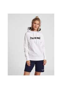 Bluza sportowa z kapturem damska Hummel Go Cotton Logo Hoodie Woman. Typ kołnierza: kaptur. Kolor: biały #1