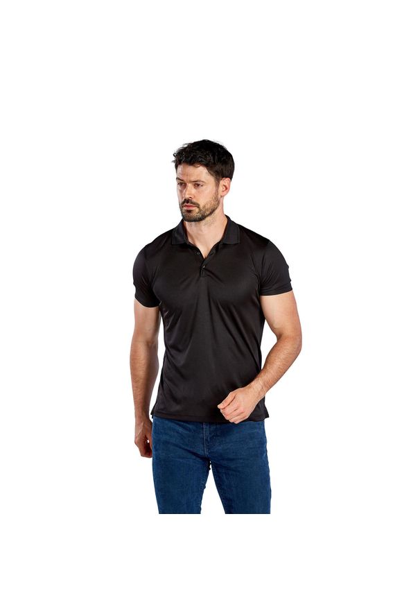 ERIMA - Polo Erima Fonctionnel. Typ kołnierza: polo. Kolor: czarny. Sport: piłka nożna, fitness