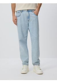 Reserved - Jeansy carrot fit - niebieski. Kolor: niebieski