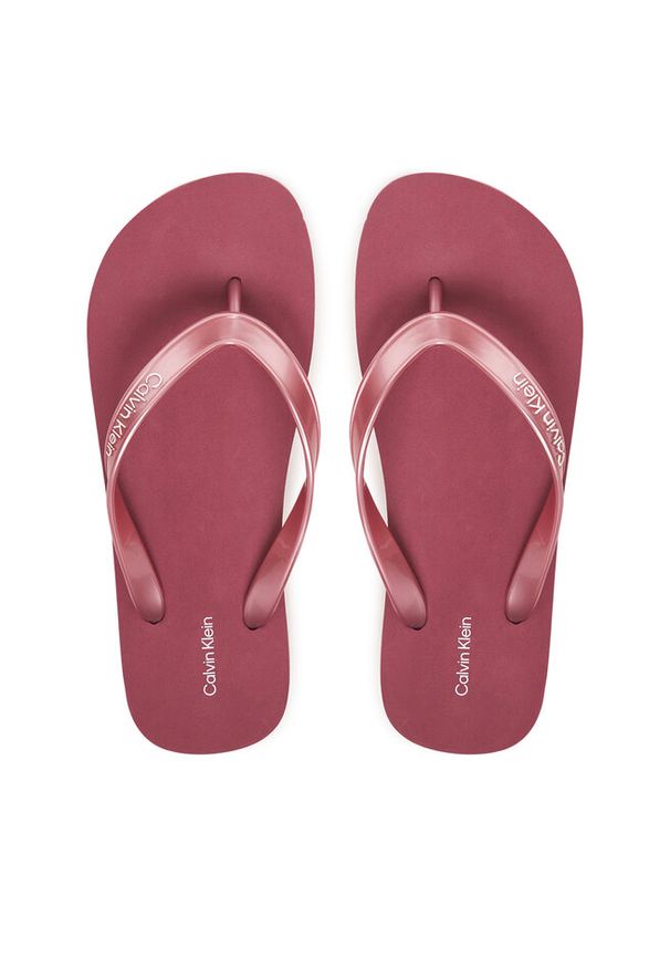 Japonki Calvin Klein. Kolor: różowy