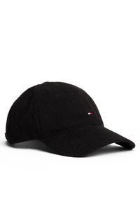 TOMMY HILFIGER - Tommy Hilfiger Czapka z daszkiem Th Flag 6 Panel Cord Cap AM0AM13583 Czarny. Kolor: czarny. Materiał: poliester, materiał