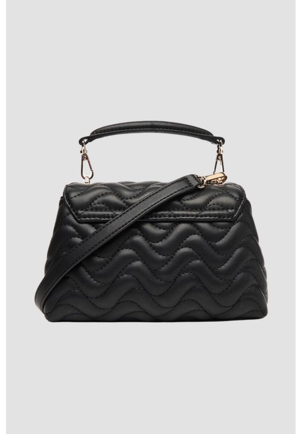 Guess - GUESS Czarna pikowana torebka damska Mini. Kolor: czarny. Materiał: pikowane. Styl: casual, elegancki. Rodzaj torebki: na ramię