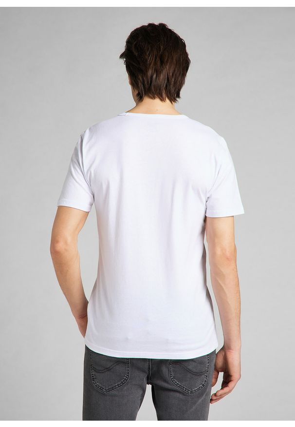 Lee - LEE SS TONAL LOGO MĘSKI T-SHIRT KOSZULKA TEE WHITE L60LFE12 112140315