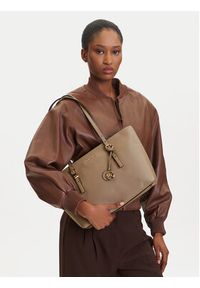 MICHAEL Michael Kors Torebka Quinn 30T5GQNT2L Beżowy. Kolor: beżowy. Materiał: skórzane