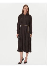 MICHAEL Michael Kors Sukienka koszulowa MF5838A7R3 Brązowy Regular Fit. Kolor: brązowy. Materiał: syntetyk. Typ sukienki: koszulowe #3