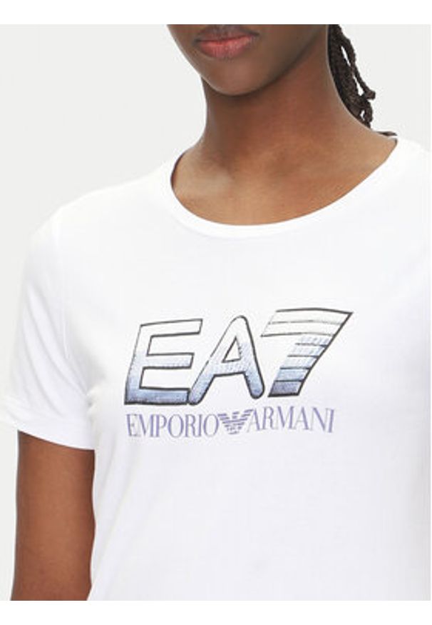 EA7 Emporio Armani T-Shirt 7W000183 AF10373 U0002 Biały Regular Fit. Kolor: biały. Materiał: bawełna