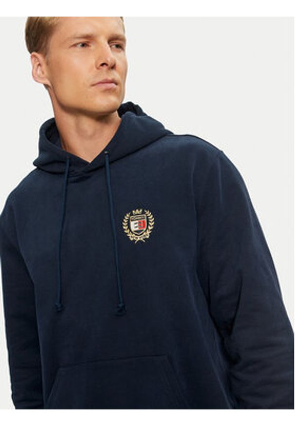 Tommy Jeans Bluza Flag DM0DM19762 Granatowy Regular Fit. Kolor: niebieski. Materiał: bawełna
