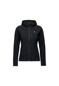 Bluza damska z kapturem Black Diamond Coefficient Storm FZ. Typ kołnierza: kaptur. Kolor: czarny. Sport: wspinaczka