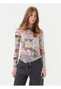 Guess Bluzka W5YP43 KBBF2 Kolorowy Slim Fit. Materiał: syntetyk. Wzór: kolorowy #1