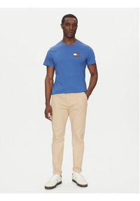 Tommy Jeans T-Shirt Essential DM0DM20740 Niebieski Slim Fit. Kolor: niebieski. Materiał: bawełna #4