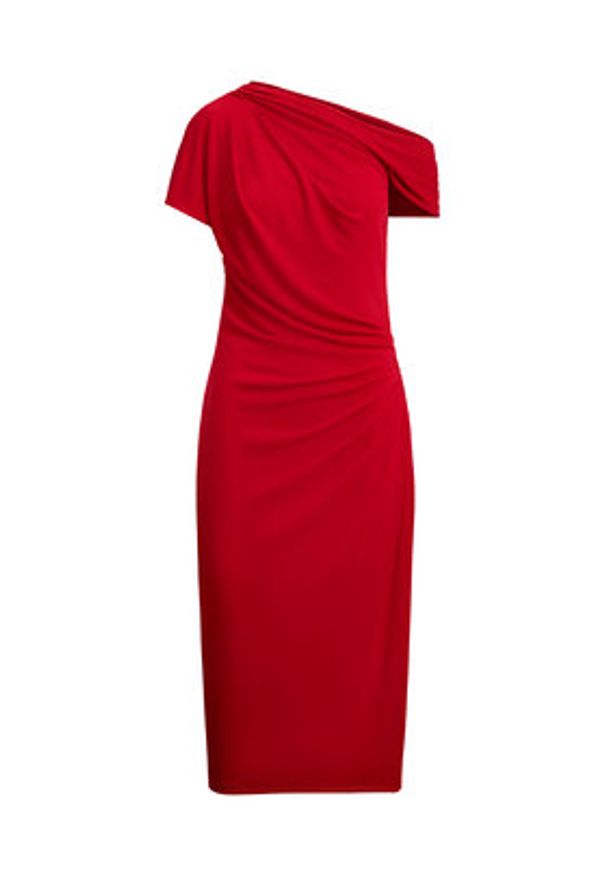 Lauren Ralph Lauren - LAUREN RALPH LAUREN Sukienka koktajlowa 200980223001 Czerwony Slim Fit. Kolor: czerwony. Materiał: syntetyk. Styl: wizytowy