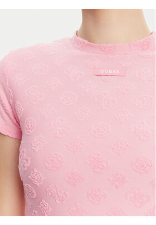 Guess Sukienka codzienna V5GK07 KCT02 Różowy Regular Fit. Okazja: na co dzień. Kolor: różowy. Materiał: syntetyk. Typ sukienki: proste. Styl: casual