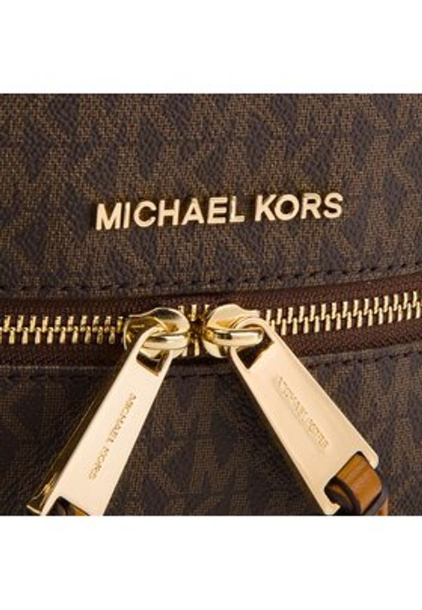 MICHAEL Michael Kors Plecak Rhea Zip 30S7GEZB1B Brązowy. Kolor: brązowy. Materiał: skóra