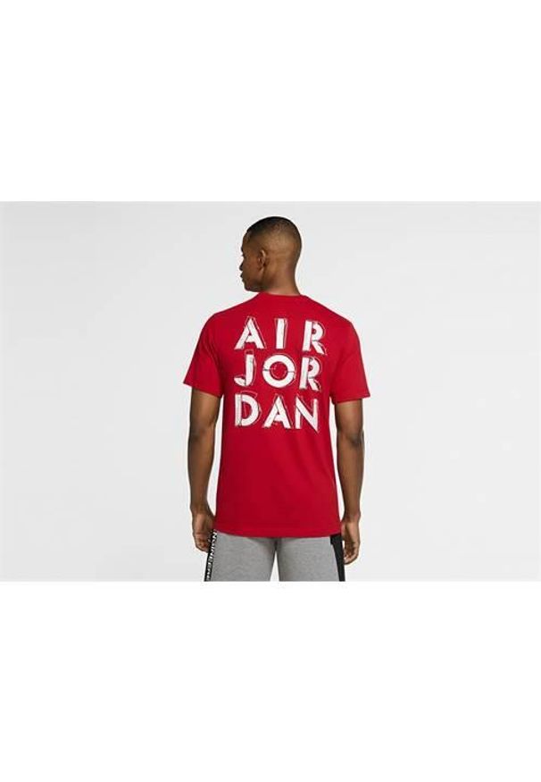 Koszulka sportowa męska Nike Air Jordan Dri-fit Air Graphic. Kolor: czerwony. Długość rękawa: krótki rękaw. Technologia: Dri-Fit (Nike). Długość: krótkie. Sport: fitness