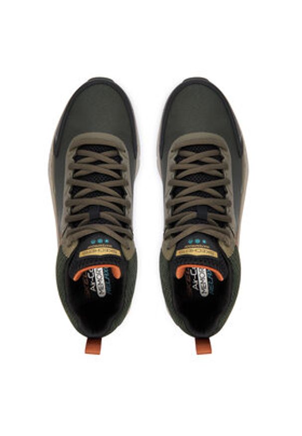 skechers - Skechers Sneakersy D'Lux Walker 2.0 232953 OLOR Khaki. Kolor: brązowy. Materiał: skóra