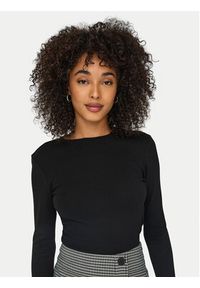 only - ONLY Bluzka Riley 15323159 Czarny Slim Fit. Kolor: czarny. Materiał: bawełna #3