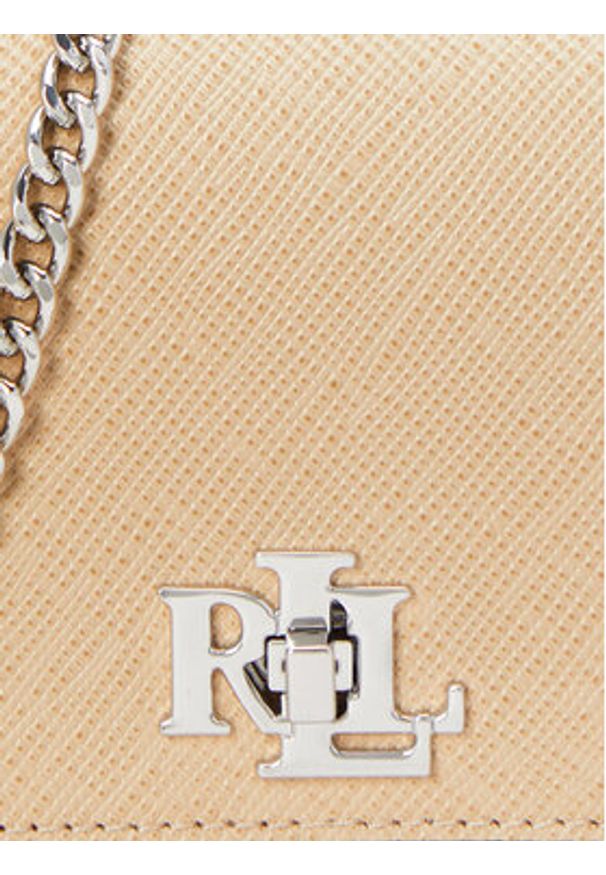 Lauren Ralph Lauren - LAUREN RALPH LAUREN Torebka 432966784005 Beżowy. Kolor: beżowy. Materiał: skórzane