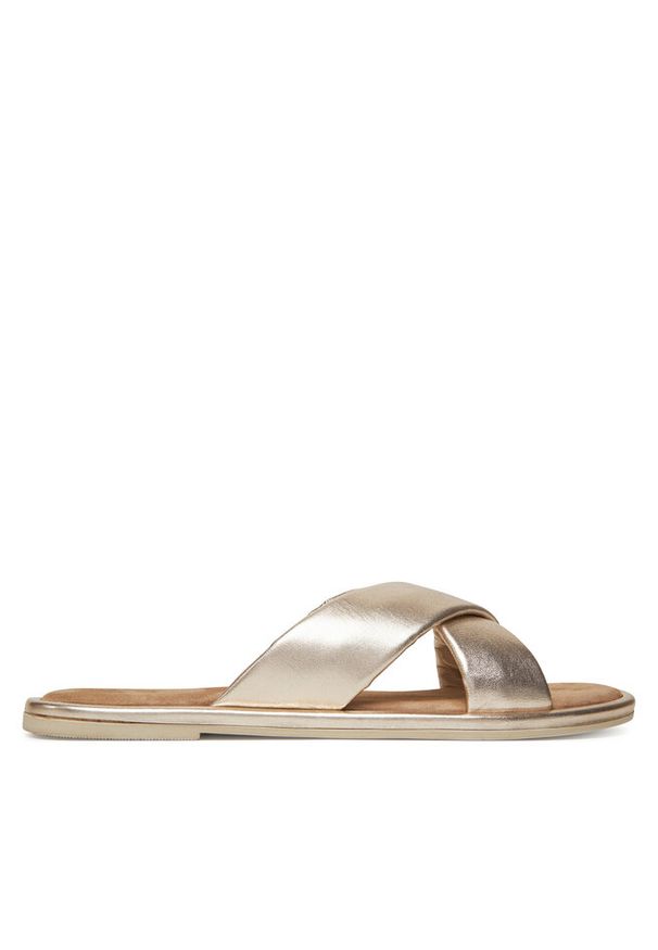 Klapki Tamaris. Kolor: złoty