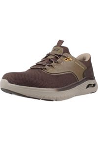 skechers - Buty SKECHERS SLIP-INS ARCH FIT CROSSER - CHOZEN Brązowy. Kolor: brązowy. Materiał: tkanina, syntetyk #1