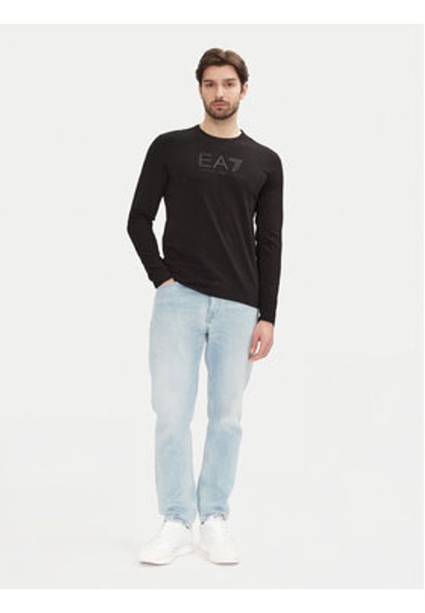EA7 Emporio Armani Longsleeve 7M000227 AF10373 UC001 Czarny Slim Fit. Kolor: czarny. Materiał: bawełna. Długość rękawa: długi rękaw
