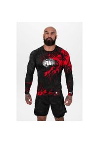 PITBULL - Longsleeve męski Pitbull Rashguard Dot Camo II. Kolor: czarny. Długość rękawa: długi rękaw