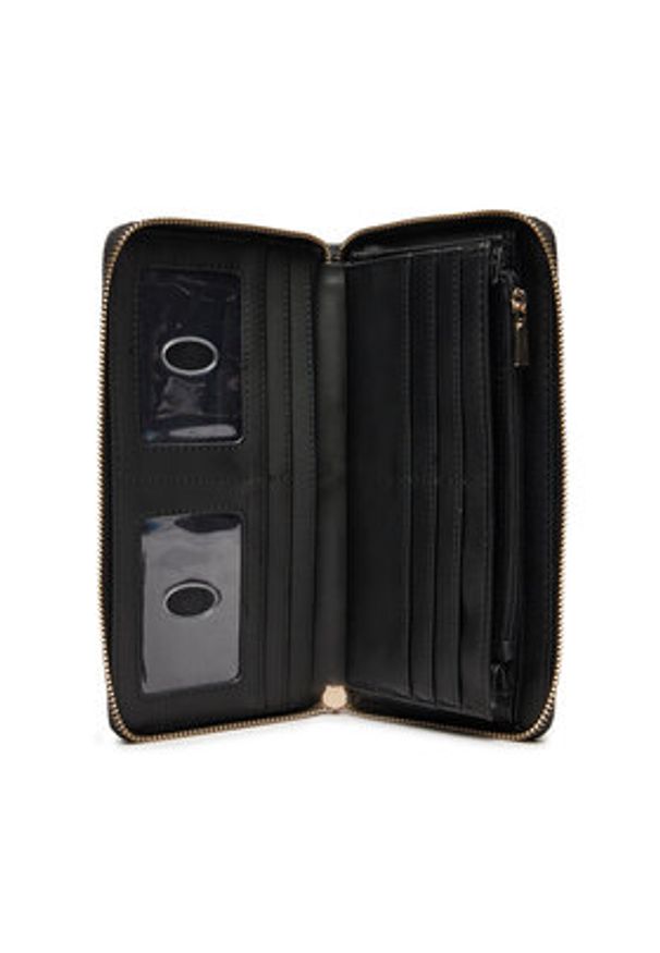 Guess Duży Portfel Damski Laurel SWSG85 00163 Czarny. Kolor: czarny. Materiał: skóra