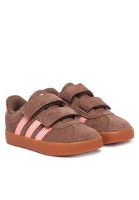 Adidas - adidas Sneakersy Vl Court 3.0 Shoes KK4584 Brązowy. Kolor: brązowy. Materiał: zamsz, skóra #5