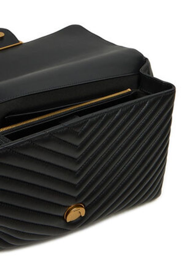 Pinko Torebka Love Lady Puff Big Cl PE 23 PLTT 100042 A0GK Czarny. Kolor: czarny. Materiał: skórzane