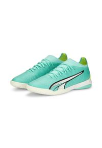 Buty piłkarskie męskie Puma Ultra Match IT. Zapięcie: sznurówki. Kolor: biały, niebieski, żółty, wielokolorowy. Materiał: guma, tkanina. Szerokość cholewki: normalna. Sport: piłka nożna