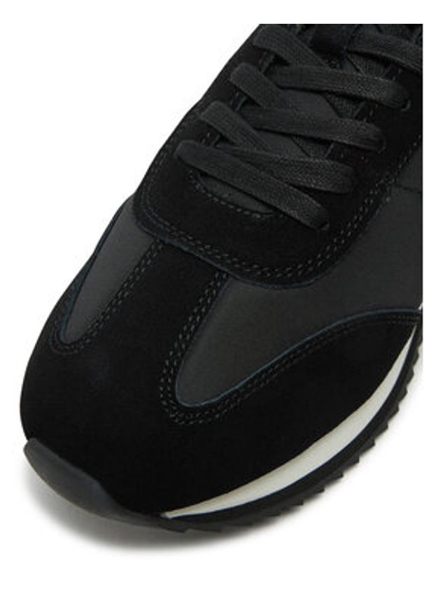 Calvin Klein Sneakersy Low Top Lace Up Mix HM0HM01667 Czarny. Kolor: czarny. Materiał: skóra