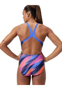 Damski kostium kąpielowy 1-częściowy Speedo Eco+ Allov Dig Powerback. Kolor: niebieski, wielokolorowy, różowy #2