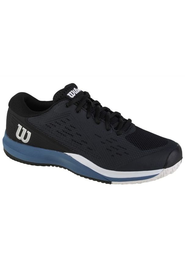 Buty Wilson Rush Pro Ace M WRS330090 czarne. Wysokość cholewki: przed kostkę. Kolor: czarny. Materiał: materiał. Szerokość cholewki: normalna. Sport: tenis