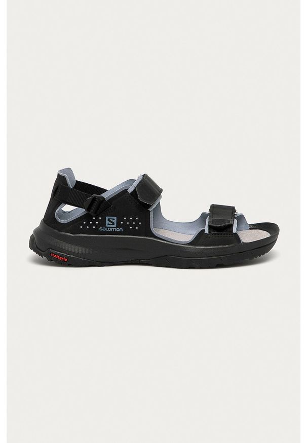 salomon - Salomon - Sandały Tech Sandal Free. Zapięcie: rzepy. Kolor: czarny. Materiał: skóra, materiał, guma. Wzór: gładki