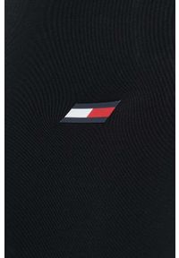 TOMMY HILFIGER - Tommy Hilfiger legginsy damskie kolor czarny gładkie. Kolor: czarny. Materiał: poliester, materiał, dzianina. Wzór: gładki #2