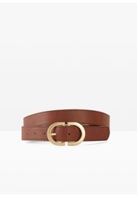 bonprix - Pasek. Kolor: brązowy. Materiał: skóra #1
